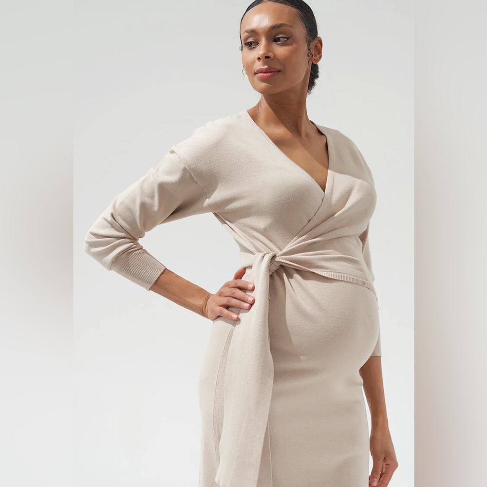 COPY - ESSENTIAL ALL YEAR NURSING KNIT DRESS - Picture 5 of 5
